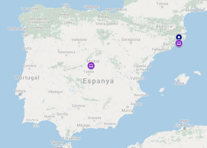 Mapa SERHS Serveis, gestoria, tecnologia, projectes i equipaments per a hostaleria i restauració
