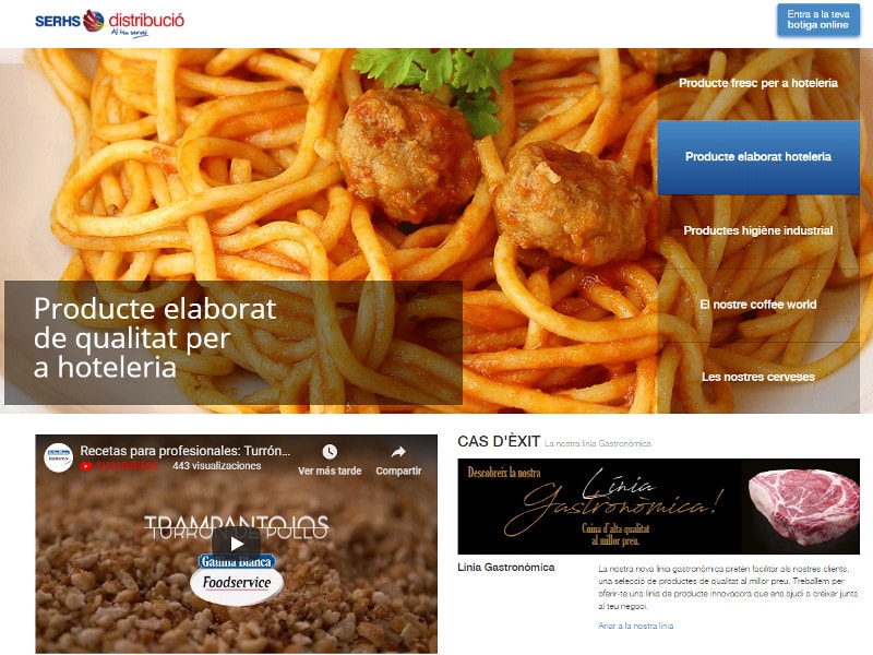 horeca tiene en serhs distribucion la web de referencia