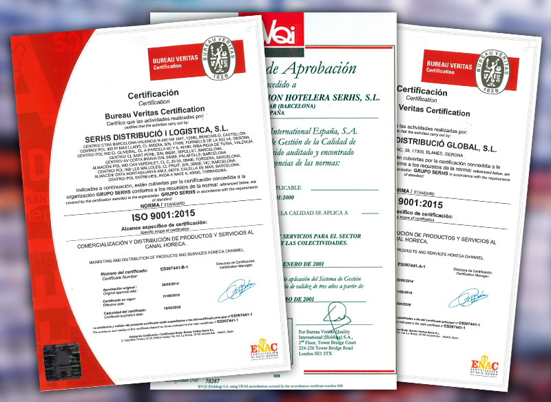 SERHS Distribució certifica el seu sistema de gestió amb la ISO 9001:2015